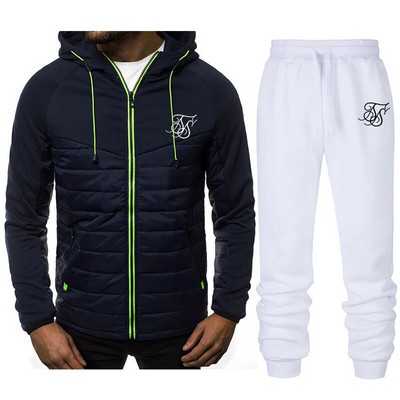 SIK SILK 2023 Ανδρικό παλτό Ζεστό επαγγελματικό casual Hoodie Παλτό με φερμουάρ+Παντελόνι Ανδρικό αθλητικό πουλόβερ το φθινόπωρο και το χειμώνα