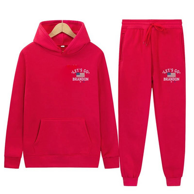 Σετ δύο τεμαχίων Casual Fleece Γυναικεία φόρμα ανδρών Χειμώνας 2022 Γυναικεία σετ Μεγάλου μεγέθους αθλητικό παντελόνι με κουκούλα Γυναικείο κοστούμι