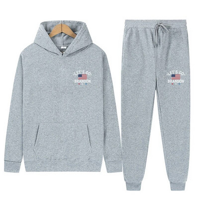 Σετ δύο τεμαχίων Casual Fleece Γυναικεία φόρμα ανδρών Χειμώνας 2022 Γυναικεία σετ Μεγάλου μεγέθους αθλητικό παντελόνι με κουκούλα Γυναικείο κοστούμι