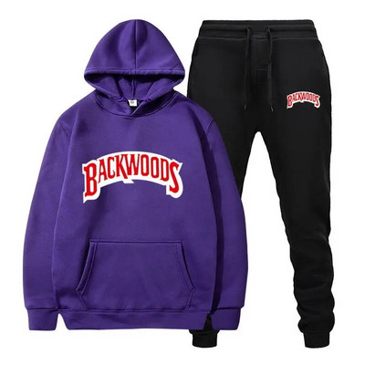 Σετ φούτερ Backwoods Prints Ανδρικά Γυναικεία Unisex Σετ Casual Hoodies Αθλητικά κοστούμια Oversized Φούτερ Φόρμες δρόμου Παλτό