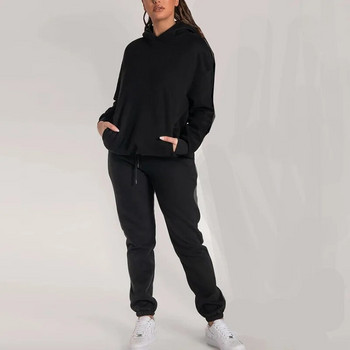 2022 Пролет Есен Мъжки анцуг Комплект от 2 части Суичър + Спортни панталони Дамски качулки Ежедневни спортни джогинг Хип-хоп облекло