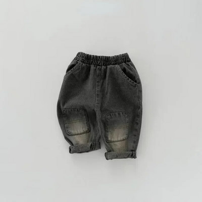 7470 Baby Pant Jeans 2023 Autumn Simple Fashion Boy`s Washed Jeans White Patch Soft Jeans Casual παντελόνι