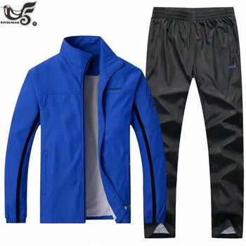 Αθλητική φόρμα Man Two Piece μπουφάν για πίστα μπάσκετ + παντελόνι Σετ Ανδρικά casual Sportswear Jogging Gym Sweat Suits ανδρικά ρούχα προπόνησης
