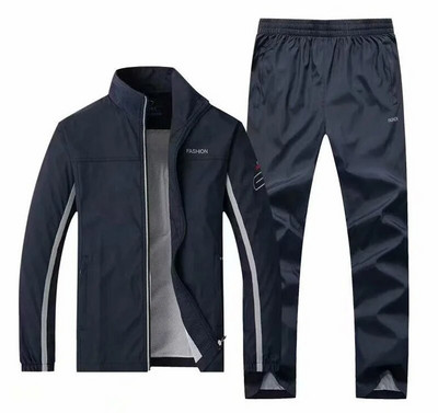 Αθλητική φόρμα Man Two Piece μπουφάν για πίστα μπάσκετ + παντελόνι Σετ Ανδρικά casual Sportswear Jogging Gym Sweat Suits ανδρικά ρούχα προπόνησης
