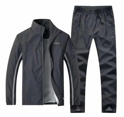 Αθλητική φόρμα Man Two Piece μπουφάν για πίστα μπάσκετ + παντελόνι Σετ Ανδρικά casual Sportswear Jogging Gym Sweat Suits ανδρικά ρούχα προπόνησης