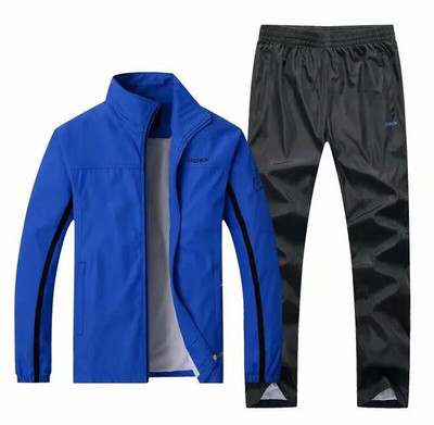 Αθλητική φόρμα Man Two Piece μπουφάν για πίστα μπάσκετ + παντελόνι Σετ Ανδρικά casual Sportswear Jogging Gym Sweat Suits ανδρικά ρούχα προπόνησης