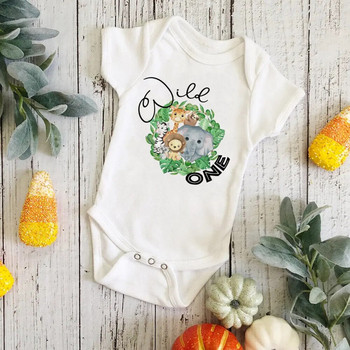 Wild One Birthday Baby Bodusuit Infant 1st Birthday Jungle Party Outfit Fox Tiger Leo Бебешки дрехи Прохождащо дете Гащеризон с къс ръкав