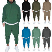 Ανδρική φόρμα Jogger Sportswear Casual πουλόβερ Μπλούζες Φούτερ Streetwear πουλόβερ Μονόχρωμο Fleece Hoodies αθλητικό κοστούμι Νέο