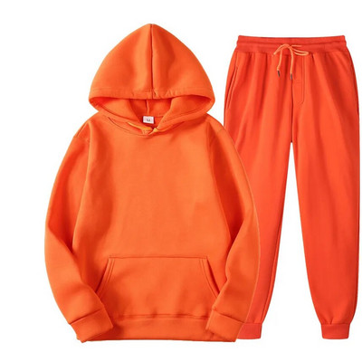 Ανδρική φόρμα Jogger Sportswear Casual πουλόβερ Μπλούζες Φούτερ Streetwear πουλόβερ Μονόχρωμο Fleece Hoodies αθλητικό κοστούμι Νέο