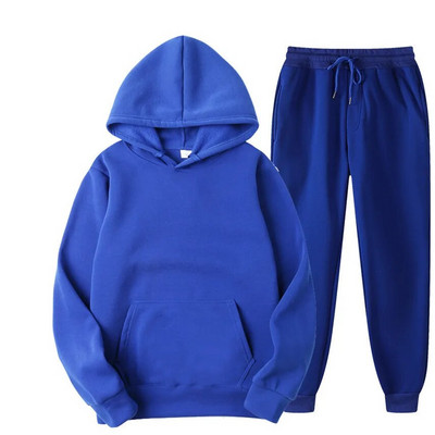Ανδρική φόρμα Jogger Sportswear Casual πουλόβερ Μπλούζες Φούτερ Streetwear πουλόβερ Μονόχρωμο Fleece Hoodies αθλητικό κοστούμι Νέο