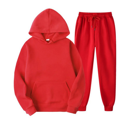 Ανδρική φόρμα Jogger Sportswear Casual πουλόβερ Μπλούζες Φούτερ Streetwear πουλόβερ Μονόχρωμο Fleece Hoodies αθλητικό κοστούμι Νέο