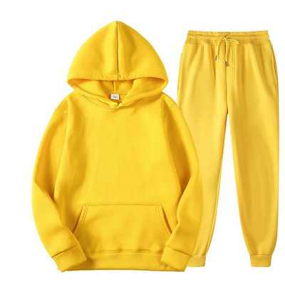 Ανδρική φόρμα Jogger Sportswear Casual πουλόβερ Μπλούζες Φούτερ Streetwear πουλόβερ Μονόχρωμο Fleece Hoodies αθλητικό κοστούμι Νέο