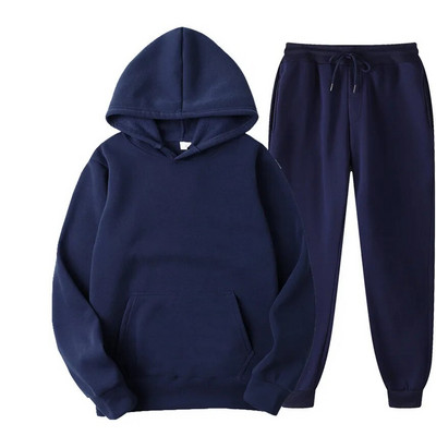 Ανδρική φόρμα Jogger Sportswear Casual πουλόβερ Μπλούζες Φούτερ Streetwear πουλόβερ Μονόχρωμο Fleece Hoodies αθλητικό κοστούμι Νέο