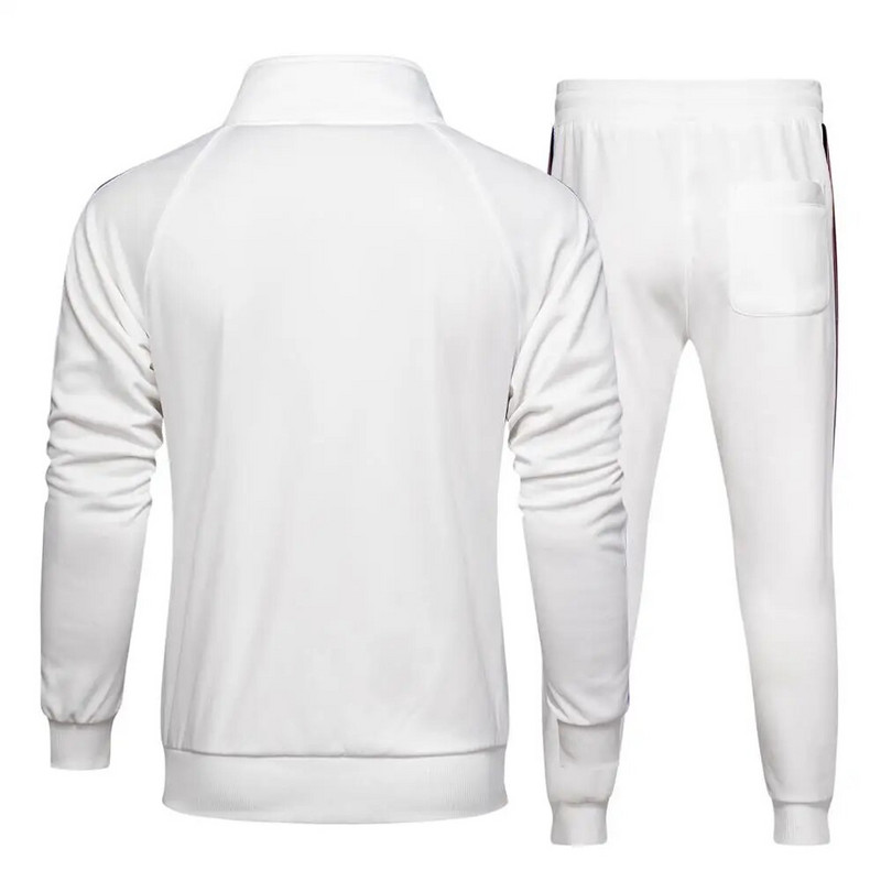 Раиран мъжки комплект Спортно облекло Ежедневни мъжки анцузи Комплект от две части 2022 Пролет Есен Суичър + Панталон Комплект Марка мъжки спортен костюм