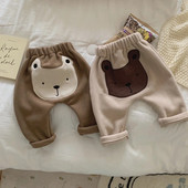 9516B Κορεατικό μωρό παντελόνι Cartoon Bear Big Butt Παντελόνι Χειμώνας Άνοιξη Νέο μωρό αγόρια και κορίτσια Harlan Leisure αθλητικά παντελόνια