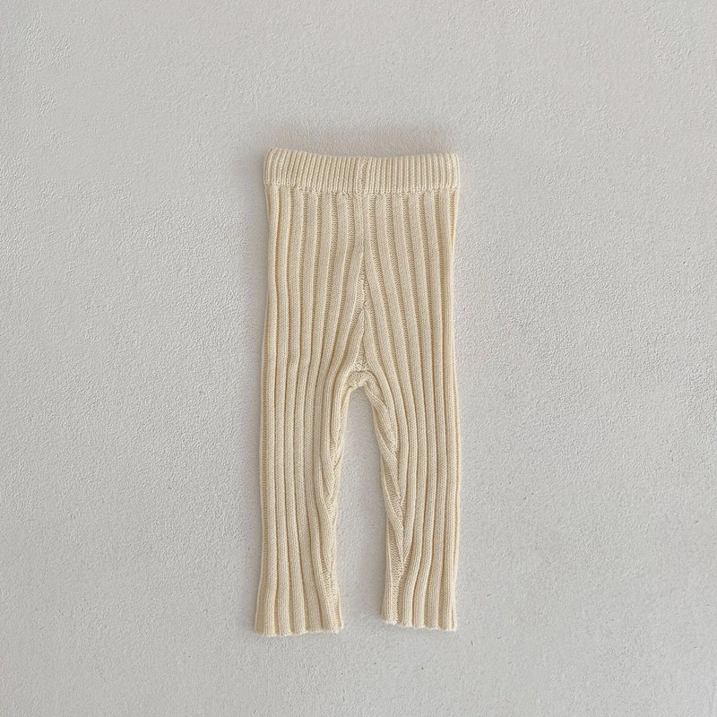 4351B Бебешки панталони Плетени панталони 2022 Зима Пролет Нови бебета Момичета Дебели панталони с яма Памучна прежда Плетени панталони за момче Чорапогащи