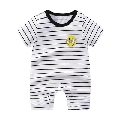 New Born Baby Vékony pulóver Jumpsuits Nyári Puha Bő Rövid Ujjú Nyomda fiúk Lányok Rajzfilm Állatok Aranyos divat Bodék
