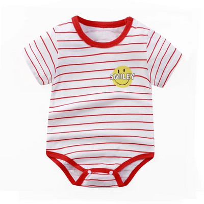 New Born Baby Vékony pulóver Jumpsuits Nyári Puha Bő Rövid Ujjú Nyomda fiúk Lányok Rajzfilm Állatok Aranyos divat Bodék