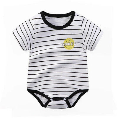 New Born Baby Vékony pulóver Jumpsuits Nyári Puha Bő Rövid Ujjú Nyomda fiúk Lányok Rajzfilm Állatok Aranyos divat Bodék