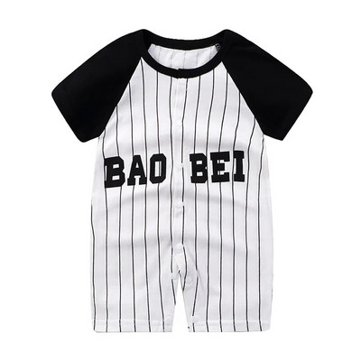 New Born Baby Vékony pulóver Jumpsuits Nyári Puha Bő Rövid Ujjú Nyomda fiúk Lányok Rajzfilm Állatok Aranyos divat Bodék