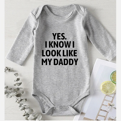 Pamut tipegő kombiné New Born nadrág hosszú ujjú jumpsuit Onesie újszülött lány ruhák nyomtatás apa baba téli jelmez