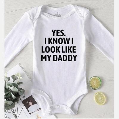 Pamut tipegő kombiné New Born nadrág hosszú ujjú jumpsuit Onesie újszülött lány ruhák nyomtatás apa baba téli jelmez