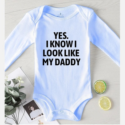 Pamut tipegő kombiné New Born nadrág hosszú ujjú jumpsuit Onesie újszülött lány ruhák nyomtatás apa baba téli jelmez