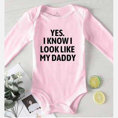 Pamut tipegő kombiné New Born nadrág hosszú ujjú jumpsuit Onesie újszülött lány ruhák nyomtatás apa baba téli jelmez