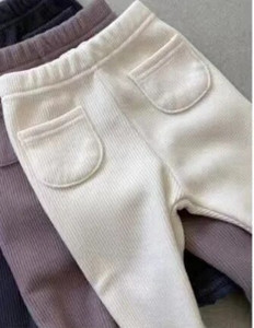 7794 Ins Baby Pants 2023 Φθινόπωρο και Χειμώνας Νέο Plus Velvet μωρό κολάν για μικρά κορίτσια Slim παντελόνια casual παντελόνια
