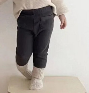 7794 Ins Baby Pants 2023 Φθινόπωρο και Χειμώνας Νέο Plus Velvet μωρό κολάν για μικρά κορίτσια Slim παντελόνια casual παντελόνια