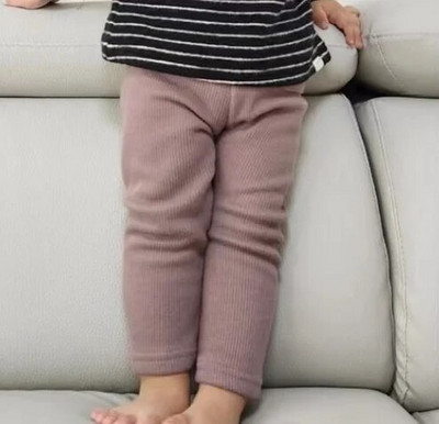 7794 Ins Baby Pants 2023 Φθινόπωρο και Χειμώνας Νέο Plus Velvet μωρό κολάν για μικρά κορίτσια Slim παντελόνια casual παντελόνια