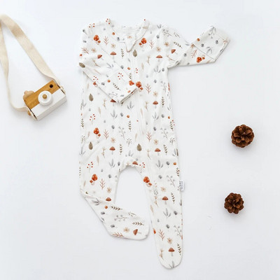Ολόσωμη φόρμα Elinfant, μπαμπού, βαμβακερή και βρεφική πιτζάμες, μακριά σχεδίαση, βρεφική φόρμα ποδιών για μωρά