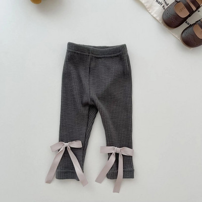 7295 Újszülött ruhák Babanadrág 2023 Őszi Csecsemő Bow Pit Leggings Női Baba Joker karcsú nadrág 0-2 éves lányoknak