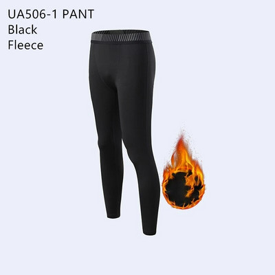 Θερμικό εσώρουχο χειμωνιάτικο Fleece Ανδρικά ρούχα γυμναστικής Μακρύ πουκάμισο Κολάν Ζεστό βασικό στρώμα Αθλητική φόρμα συμπίεσης Αθλητικά ρούχα