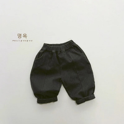 Φθινόπωρο Χειμώνας Νέο Kid Plus Velvet Casual Παντελόνι Κορίτσι Baby Solid Ρετρό Φαρδύ Παντελόνι Αγόρι Παιδικό Μόδα Βαμβακερό Παντελόνι