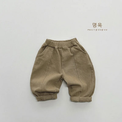 Φθινόπωρο Χειμώνας Νέο Kid Plus Velvet Casual Παντελόνι Κορίτσι Baby Solid Ρετρό Φαρδύ Παντελόνι Αγόρι Παιδικό Μόδα Βαμβακερό Παντελόνι