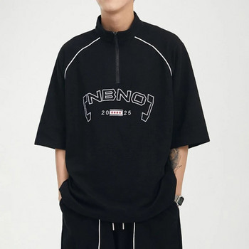 2023 летен тънък вафлен ежедневен спортен костюм Y2K Street Hiphop Поло тениска с къси ръкави Къси шорти Костюм от две части Мъжко облекло
