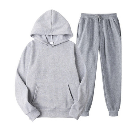 Ανδρικό πουλόβερ σετ ρούχων Fleece κοστούμι σε αθλητικό παντελόνι με κουκούλα άνοιξης και φθινοπώρου σετ δύο τεμαχίων