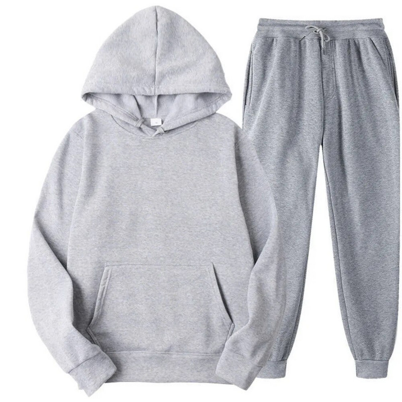 Мъжки пуловер Комплект дрехи Костюм от полар през пролетта и есента Спортен суичър Панталони Комплект от две части