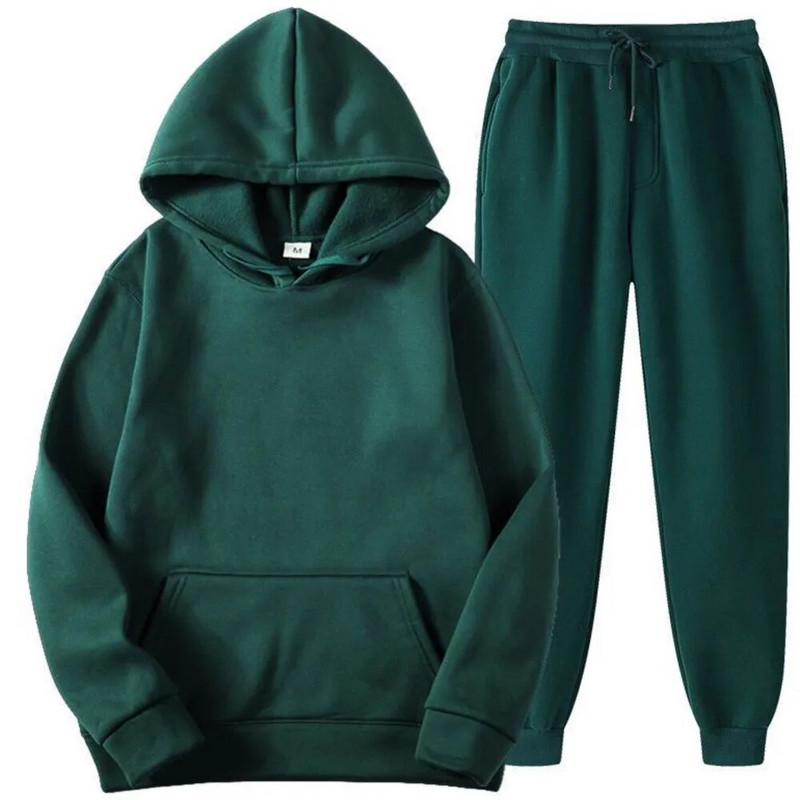 Мъжки пуловер Комплект дрехи Костюм от полар през пролетта и есента Спортен суичър Панталони Комплект от две части