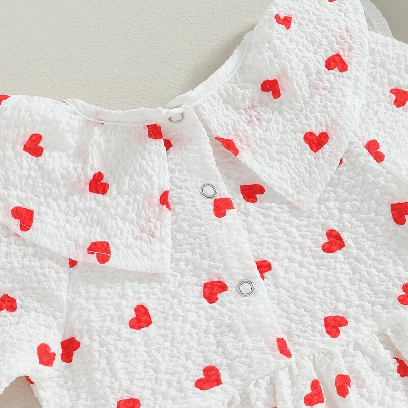 Szép őszi újszülött kislányok nadrágok Ruhák szív virágmintás fodrok hosszú ujjú pamut vászon kombinékok fejpántos ruhák