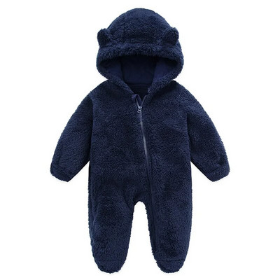 Νεογέννητο μωρό αγόρι κορίτσι Fleece Ολόσωμη φόρμα χιονιού μακρυμάνικη κουκούλα που κλείνει με φερμουάρ Ζεστά χειμωνιάτικα ρούχα
