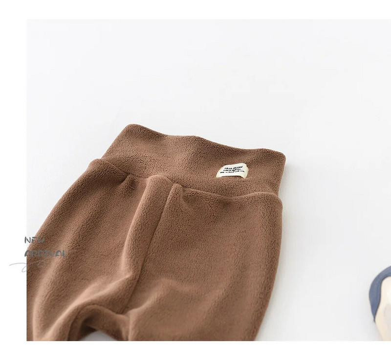 Őszi Téli Fiú Gyermek Solid Plus Bársony Leggings Lány Baba Egyszerű Patch Alkalmi nadrágok Kid Outdoor Fashion All match nadrágok