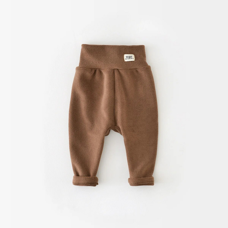 Őszi Téli Fiú Gyermek Solid Plus Bársony Leggings Lány Baba Egyszerű Patch Alkalmi nadrágok Kid Outdoor Fashion All match nadrágok