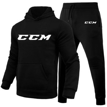 Ανδρικές φόρμες CCM Casual 2 τεμαχίων Φούτερ με κουκούλα+φούτερ CCM print Sportswear Ανδρικά ρούχα Jogger Sport Suit