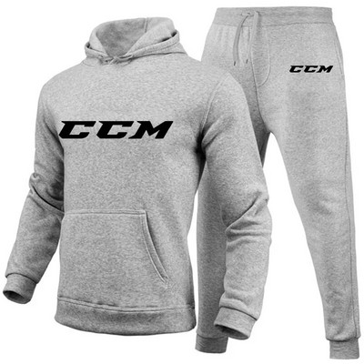 Ανδρικές φόρμες CCM Casual 2 τεμαχίων Φούτερ με κουκούλα+φούτερ CCM print Sportswear Ανδρικά ρούχα Jogger Sport Suit