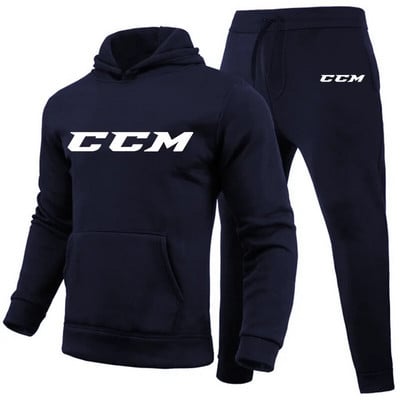 Ανδρικές φόρμες CCM Casual 2 τεμαχίων Φούτερ με κουκούλα+φούτερ CCM print Sportswear Ανδρικά ρούχα Jogger Sport Suit