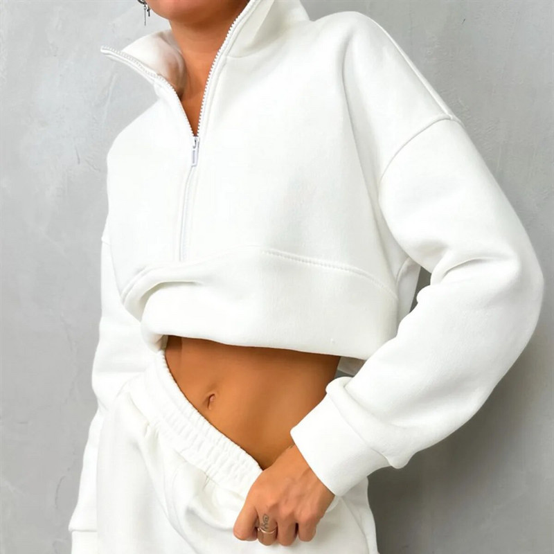 Комплекти от 2 части Анцуг Суичър с качулка + Панталони с шнурове Дамски спортни суичъри Спортно облекло за бягане Дамски костюм Есен Зима