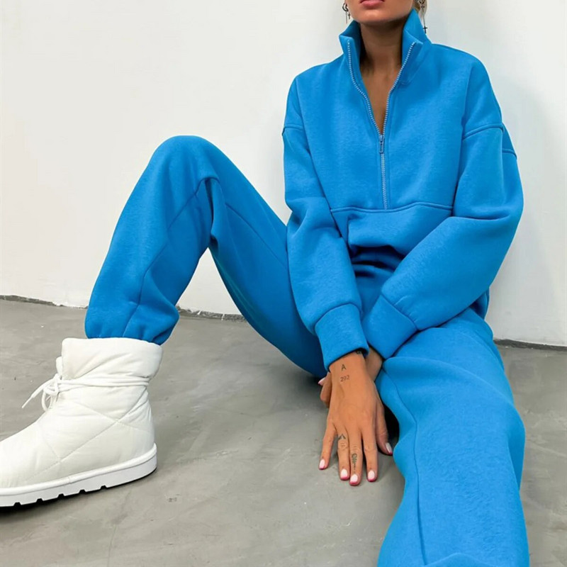 Комплекти от 2 части Анцуг Суичър с качулка + Панталони с шнурове Дамски спортни суичъри Спортно облекло за бягане Дамски костюм Есен Зима