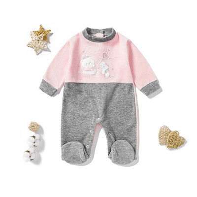 Νεογέννητα Βρεφικά Ρούχα Σειρά Sweet Strawberry Cotton Babi`s Romper Footies Ολόσωμη στολή για κοριτσάκι 0-12 εκ.